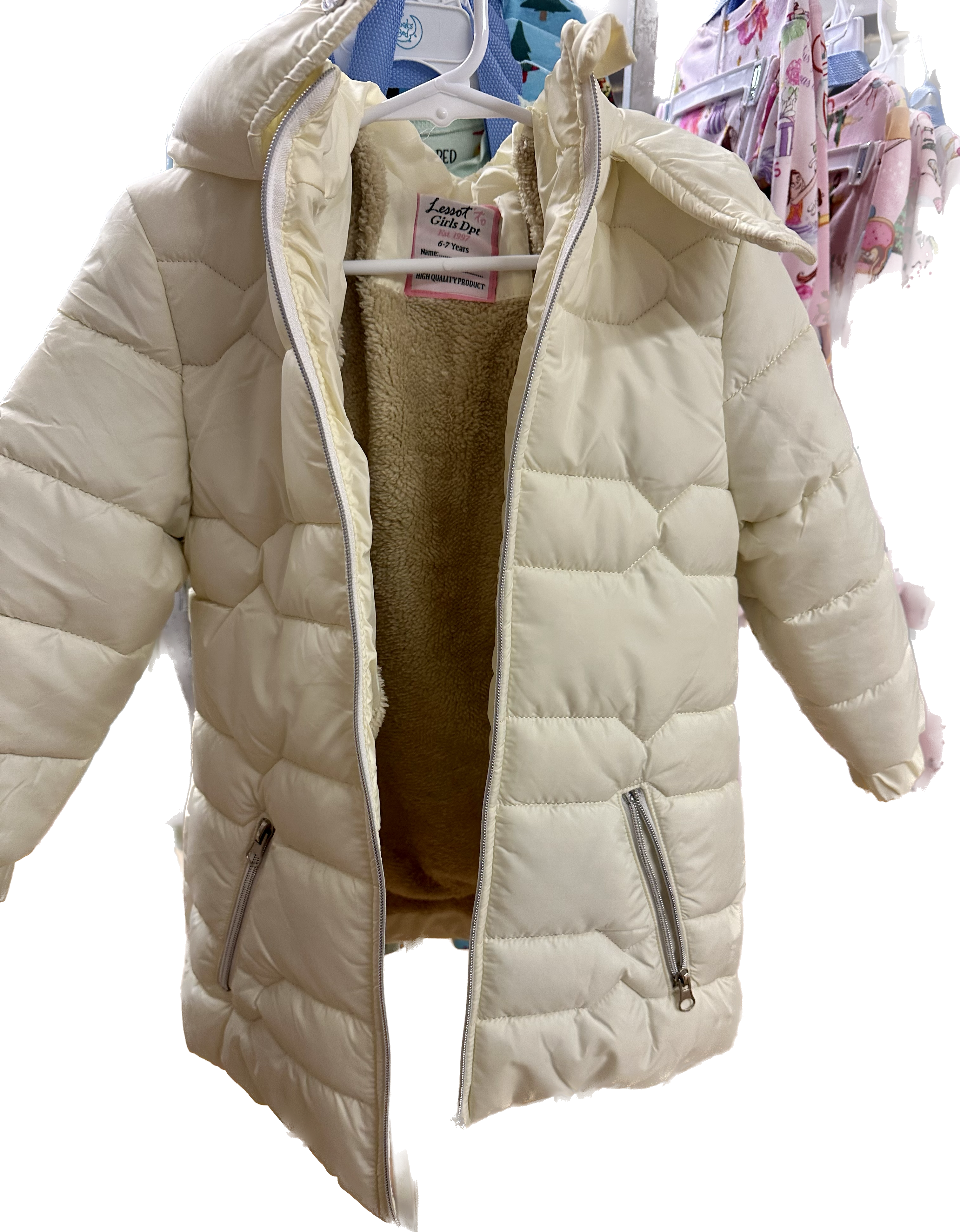 Pale Yellow Puffer Coat (girls)