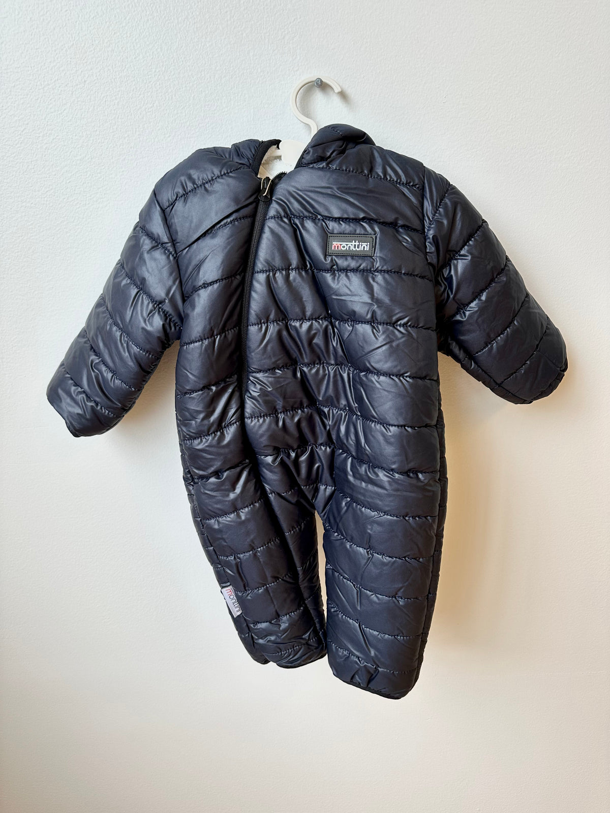 Cozy Toddler Sherpa Lined Puffer Snow Suit (Navy Blue)