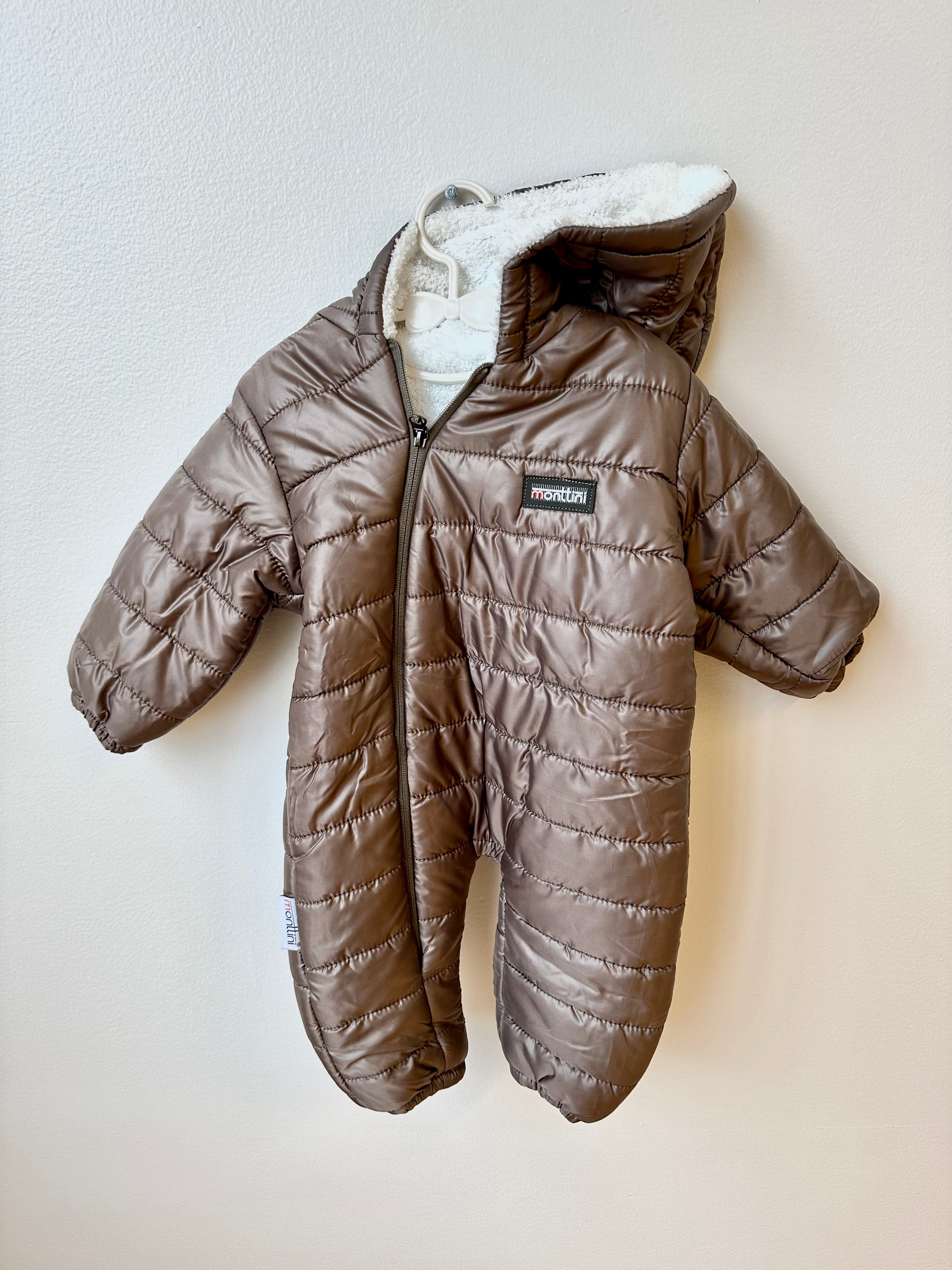 Cozy Toddler Sherpa Lined Puffer Snow Suit (Pale Pink)