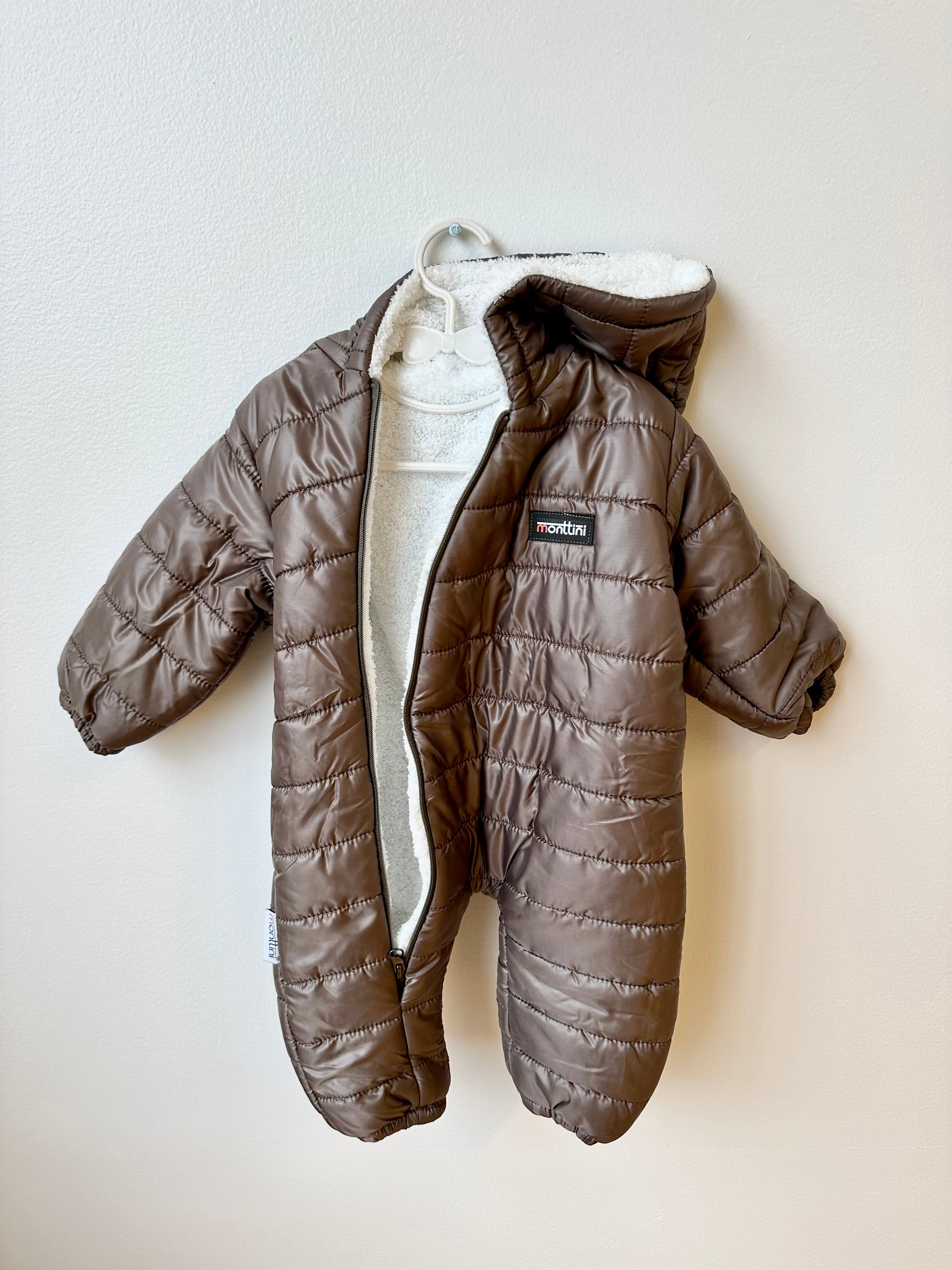 Cozy Toddler Sherpa Lined Puffer Snow Suit (Pale Pink)