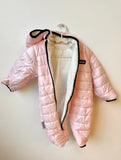 Cozy Toddler Sherpa Lined Puffer Snow Suit (Pale Pink)