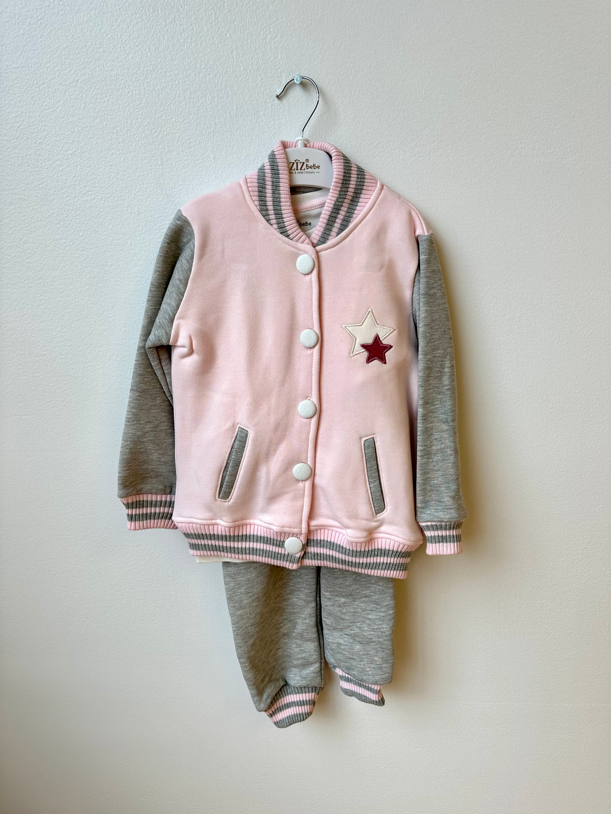 Toddler Girls Sporty Cardigan and Jogger Pants Set