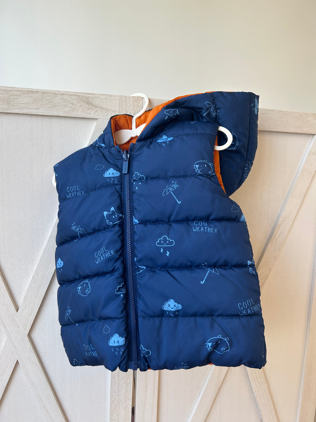 Reversible Mayoral Puffer Vest with Hood