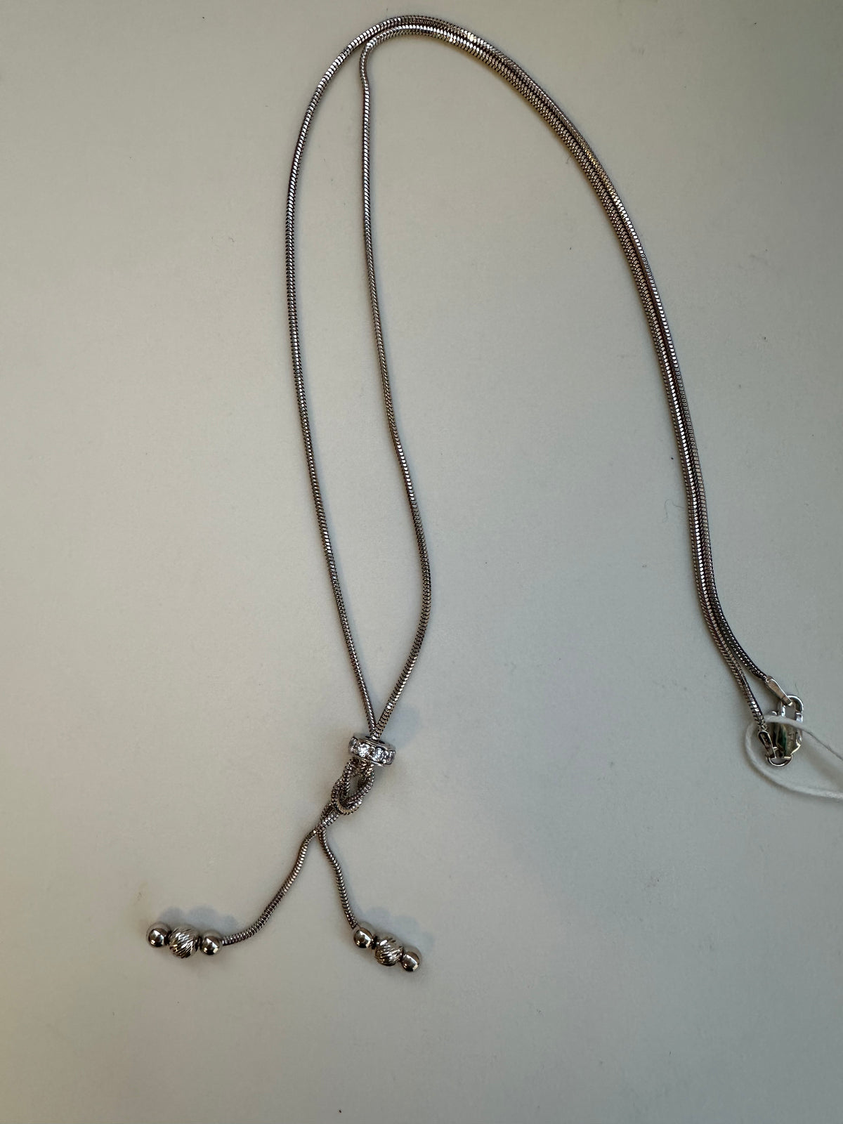 Sterling Silver Lariat Necklace