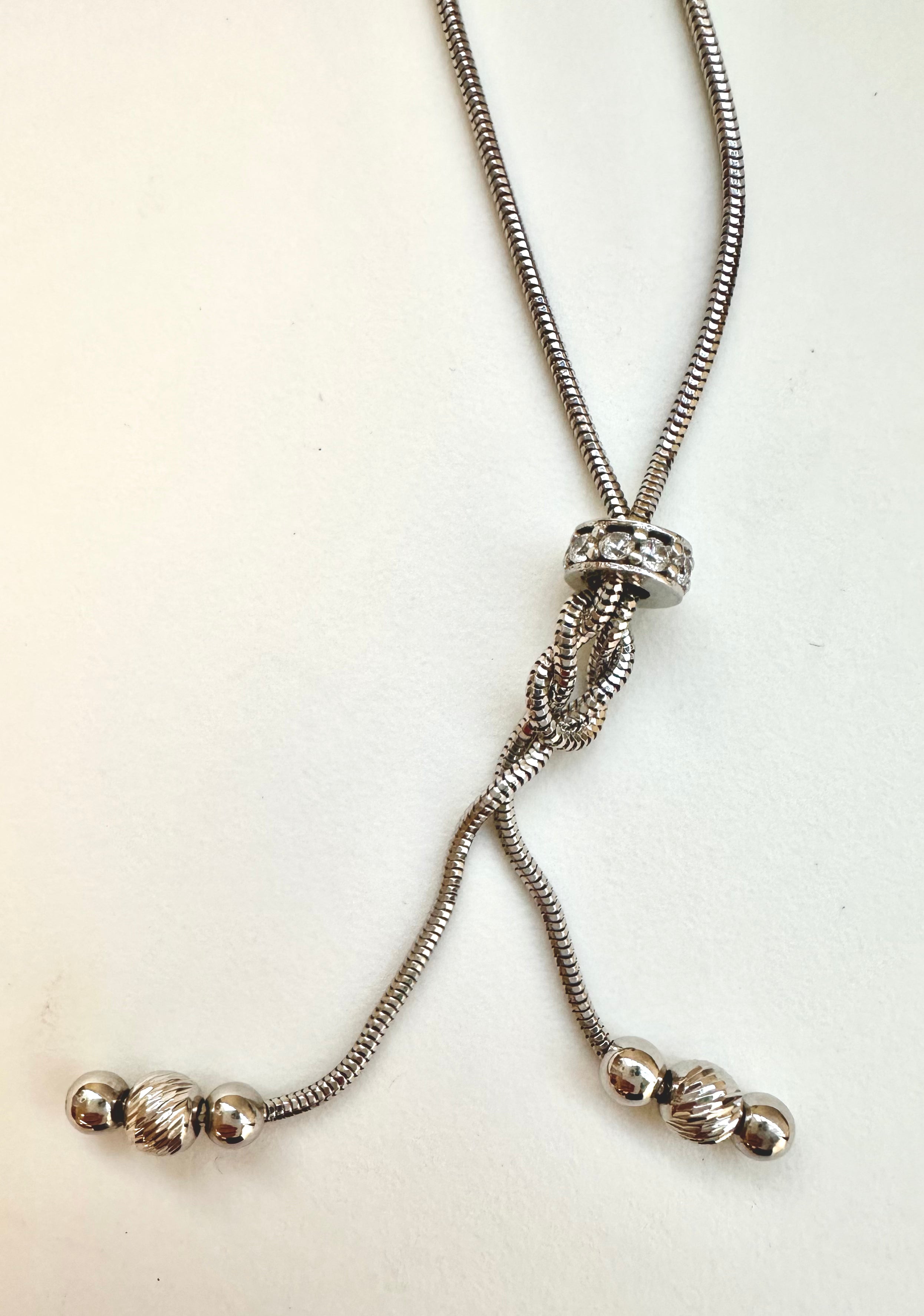 Sterling Silver Lariat Necklace