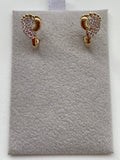 Pave' Feet (Cubic Zirconia) Earrings - 14K Gold 1.85