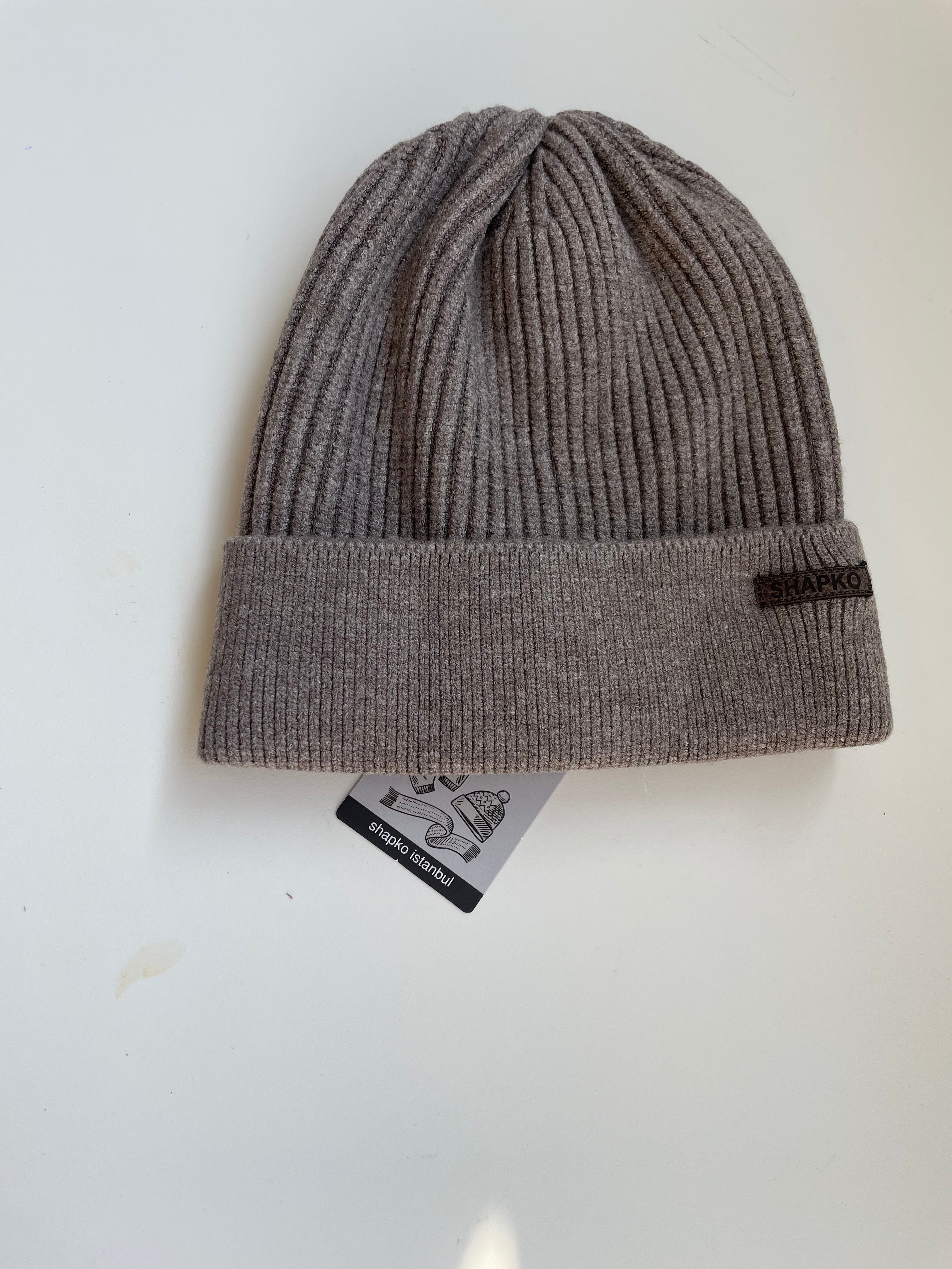 Big Kids Cashmere Blend Soft Ribbed Knit Hat (unisex)