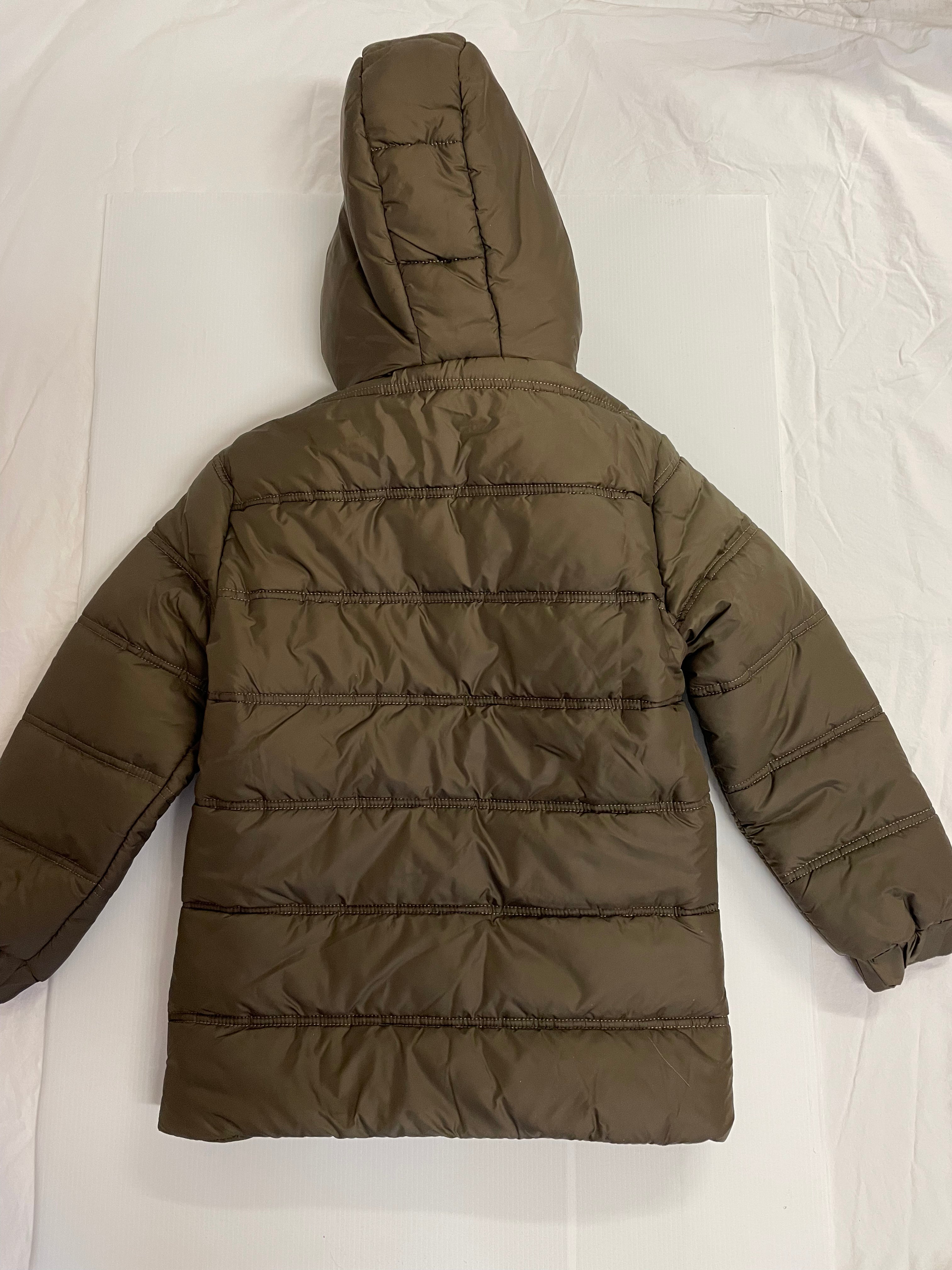 Puffer Coat with Hood (with Faux-Sherpa Lining)