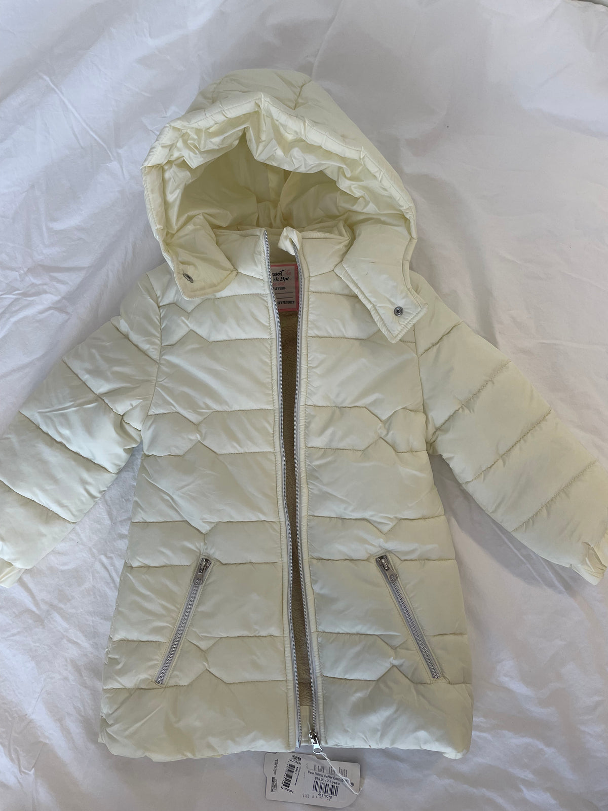 Pale Yellow Puffer Coat (girls)