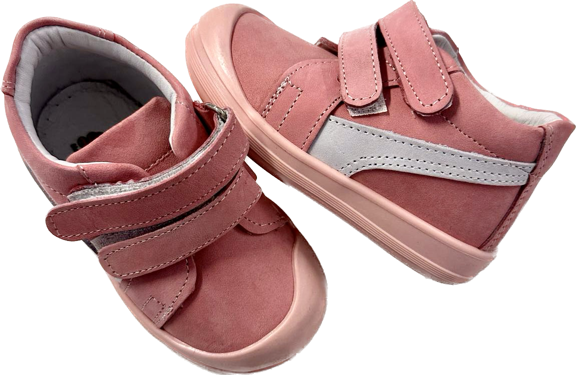 Genuine Leather Shoes w/ Orthopedic Insole - Pink Suede or Black Leather with White Stripe